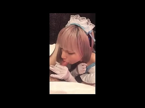 ❤️ 日本のアイドル「まゆか」、フレンチメイドのコスプレ、その1、ローションでフェラチオ、自慰行為 ❤️❌ アナルビデオ ❌️❤